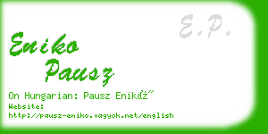 eniko pausz business card